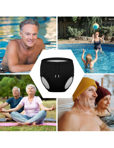 2 Pañales de Natación Reutilizables Glitopper para Adultos S