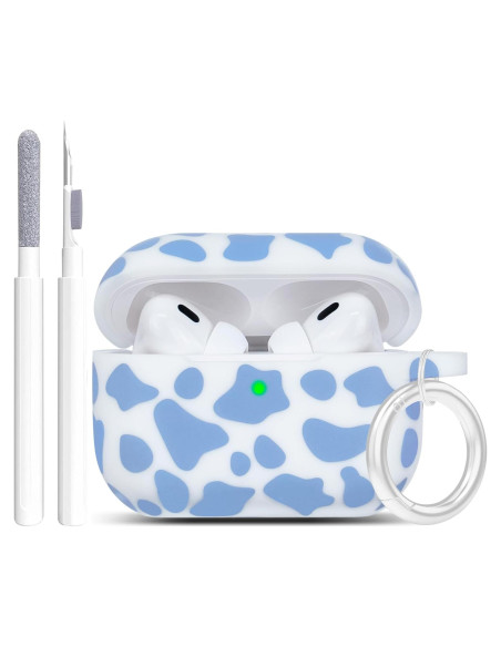 Funda de Silicona Suave YOMPLOW para AirPods Pro 2 - Vaca Azul