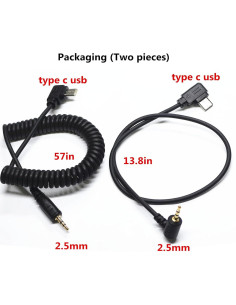 Cable de liberación obturador USB tipo C 2.5mm para Sony A7C II 2