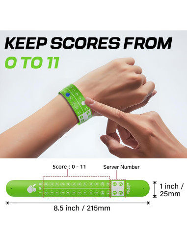 Contador de Puntuaciones Pickleball UBARONY - 4 Pulseras Portátiles