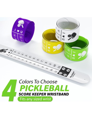 Contador de Puntuaciones Pickleball UBARONY - 4 Pulseras Portátiles