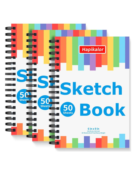 Bloc de Dibujo para Niños Hapikalor 15x23 cm Paquete de 3