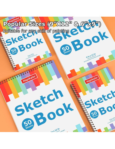 Bloc de Dibujo para Niños Hapikalor 15x23 cm Paquete de 3