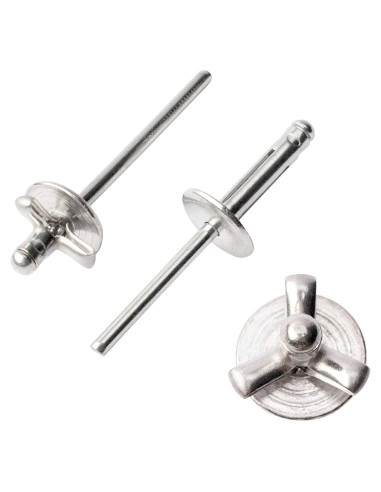 Remaches de Aluminio Tri-Fold 50pcs 4.76mm x 25.4mm XM Plata