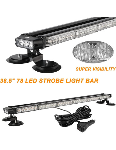 Barra de Luz Estroboscópica LED ASPL 38.5" Ámbar 78W