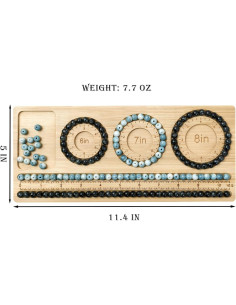 Tablero de cuentas Petoysoso de bambú para hacer joyas 29x12 cm 2