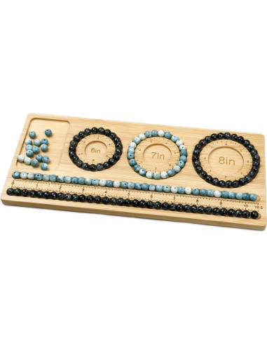 Tablero de cuentas Petoysoso de bambú para hacer joyas 29x12 cm