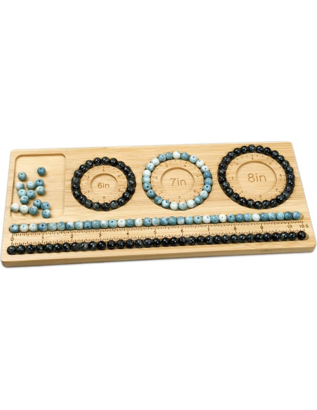 Tablero de cuentas Petoysoso de bambú para hacer joyas 29x12 cm