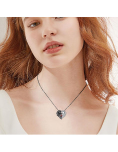 Collar de Calavera y Corazón MONGAS en Plata Esterlina 925 2