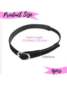 Cintas de Zapatos Desmontables PU Negro para Tacones Altos 2