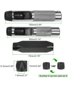 Kit de Sellado de Metal HARFINGTON 36pcs 12.5mm Letras y Números 2