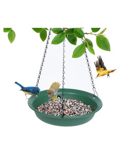 Comedero para Aves Colgante VUWEZ 20.32 cm Verde Exterior