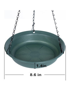 Comedero para Aves Colgante VUWEZ 20.32 cm Verde Exterior 2