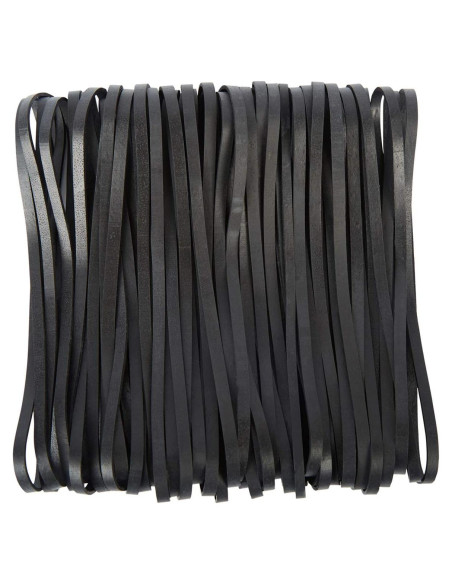 Bandas de Goma Grandes Negras AMUU 50 Piezas 20 cm