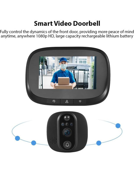 Cámara de Timbre Video Inteligente Swokely 4.3" WiFi