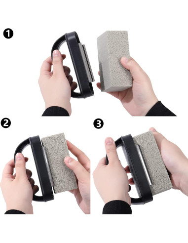 Bloque de Limpieza de Plancha MOWOT - 3 Piezas con Mango