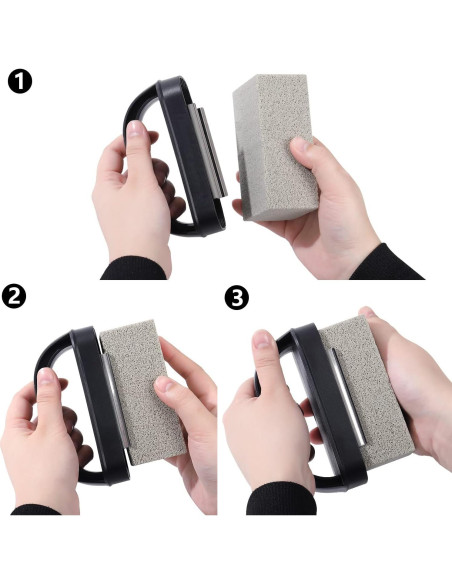 Bloque de Limpieza de Plancha MOWOT - 3 Piezas con Mango