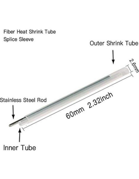 600 Manguitos Termocontraíbles de Fibra VFLTOOL 2.6mm x 60mm