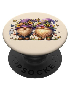 Gnomos Morados con Redes de Mariposas PopSockets Estándar