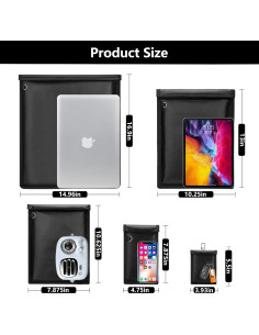 Paquete de 5 Bolsas Faraday KIPHCA para Llaves y Dispositivos 2