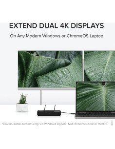 Adaptador Doble Monitor 4K Plugable USBC-6950U HDMI/DisplayPort 2