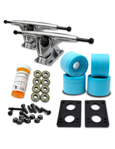 Conjunto Ruedas 71mm + Ejes Aluminio 180mm Yocaher Azul Bebé