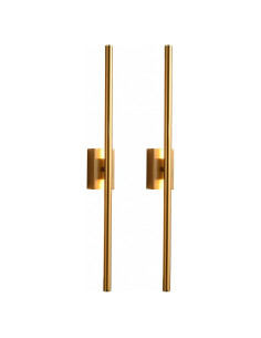 2 Lámparas de Pared LED Doradas 60cm Modernas QSDCVIS