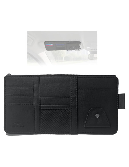 Organizador de Visera de Coche MOODKEY Negro 29.2x14.7cm