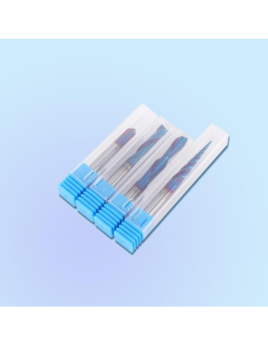 Conjunto de 4 Bits de Router CNC HQMaster 1/4" Carburo Tungsteno