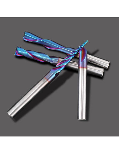 Conjunto de 4 Bits de Router CNC HQMaster 1/4" Carburo Tungsteno