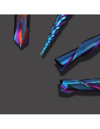 Conjunto de 4 Bits de Router CNC HQMaster 1/4" Carburo Tungsteno