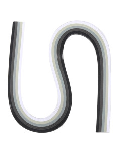 Tiras de Papel de Quilling PATIKIL 540x3mm Degradado Negro Blanco - 120 Pcs