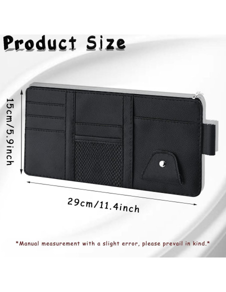 Organizador de Visera de Coche MOODKEY Negro 29.2x14.7cm