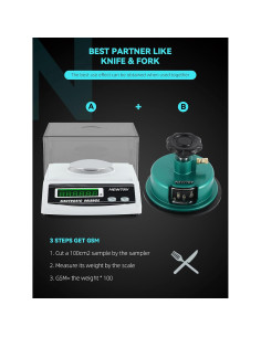 Balanza Electrónica de Tela NEWTRY YX-346 100g/0.001g con Muestreador 2