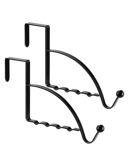 Ganchos sobre la puerta Hotop 2 Pcs Negro para Ropa y Accesorios