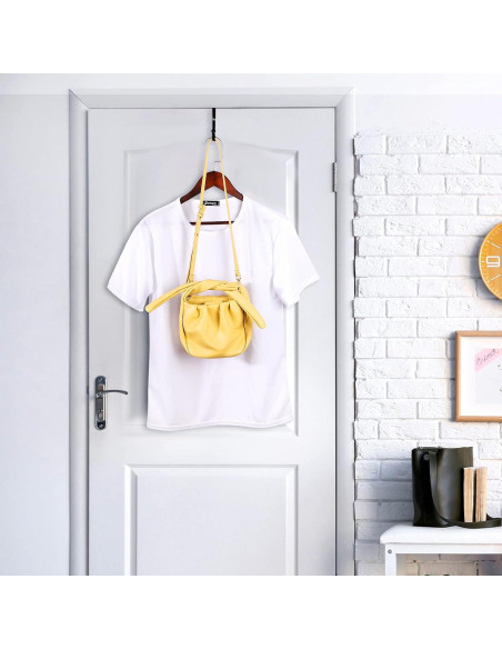 Ganchos sobre la puerta Hotop 2 Pcs Negro para Ropa y Accesorios
