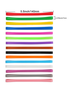 Bandas de Goma de Silicona 15 Pcs 14cm para Oficina y Cocina 2