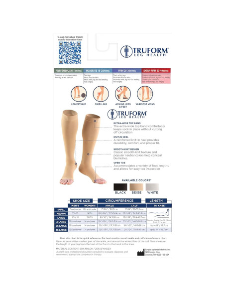 Medias de Compresión Truform 0845 30-40 mmHg Unisex Beige Pequeño