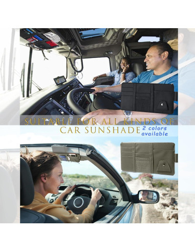 Organizador de Visera de Coche MOODKEY Negro 29.2x14.7cm