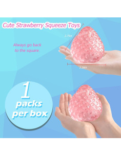 Juguete Squishy de Fresa Zenfro Hecho a Mano - Alivio Estrés 2
