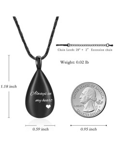 Collar de Urna en Forma de Gota Yinplsmemory para Cenizas 2