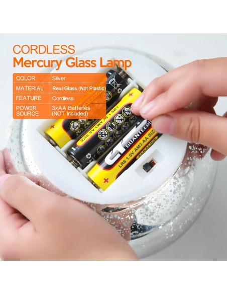 Lámpara de Mesa LED Kaowod Esfera de Cristal 10.16 cm