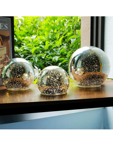 Lámpara de Mesa LED Kaowod Esfera de Cristal 10.16 cm