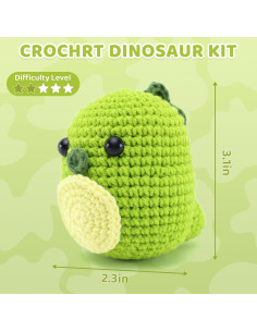 Kit de Crochet Dinosaurio Bennra para Principiantes con Tutoriales 2