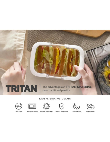 Contenedores Felli Duo Loc 3pk Tritan A Prueba de Fugas 8.5 Tazas Contenedores Felli Duo Loc 3pk Tritan A Prueba de Fugas 8.5 Tazas