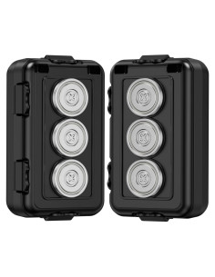 Caja de Llave Magnética TOSICAM Impermeable 2 Unidades Negro