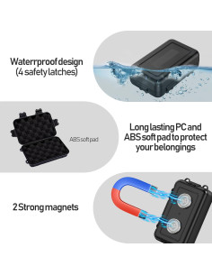 Caja de Llave Magnética TOSICAM Impermeable 2 Unidades Negro 2