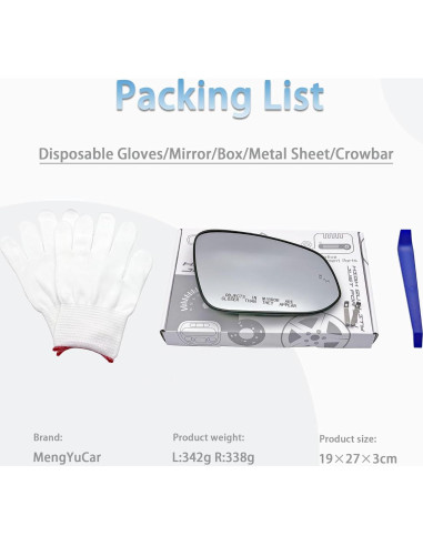 Cristal Espejo Lateral Izquierdo Toyota RAV4 2013-2018 MENGYUCAR