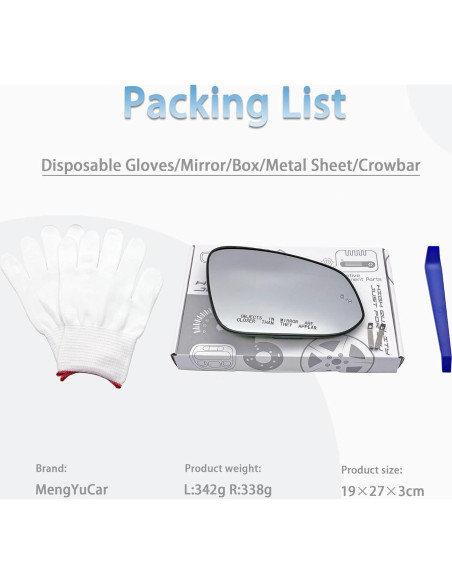 Cristal Espejo Lateral Izquierdo Toyota RAV4 2013-2018 MENGYUCAR