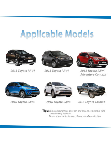 Cristal Espejo Lateral Izquierdo Toyota RAV4 2013-2018 MENGYUCAR